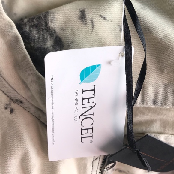 Off White & Grey Tye Dye Bomber Cotton Jacket - Picture 2 of 7